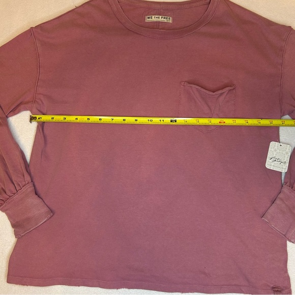 NWT Free People We The Free Long Sleeve Tee Mauve Blossom Size XS - Picture 8 of 10